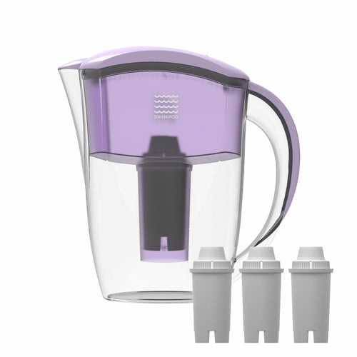 Drinkpod Alkaline Water Filter Pitcher, 8-Stage Cartridge 2.5L